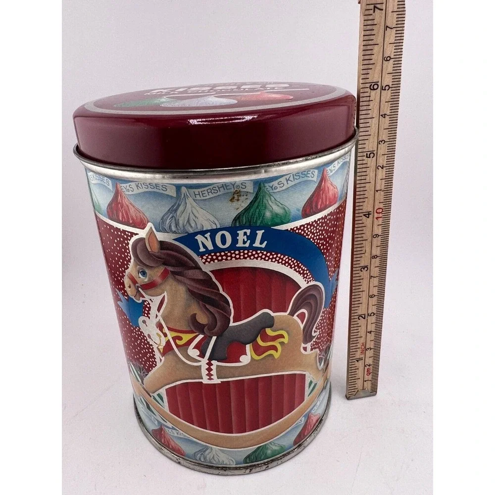 1990 Vintage Hershey's Kisses‎ Rocking Horse Holiday Tin/Candy Tin